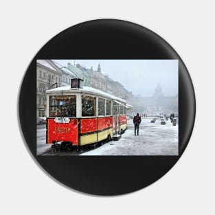 Out in the cold of Wenceslas square Pin