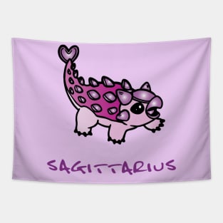 purple Sagittarius dinosaur baby Tapestry