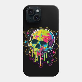 Colorful melting Skull head design #9 Phone Case