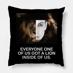 Lion motivational quotes animal tshirt Pillow