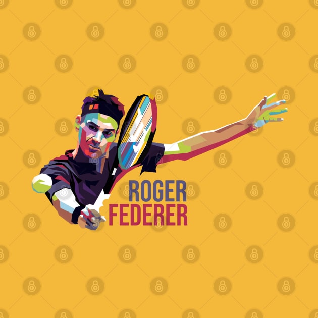 Roger Federer Pop Art by mursyidinejad