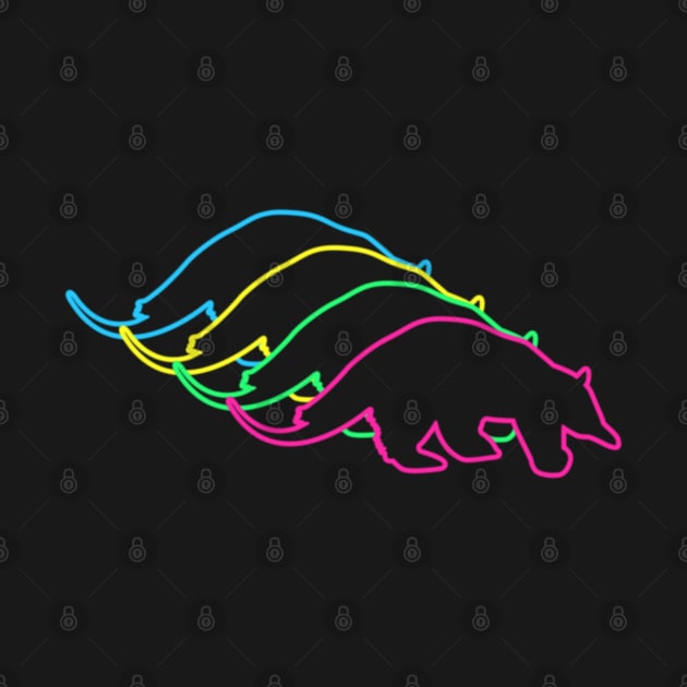 Anteater 80s Neon by Nerd_art