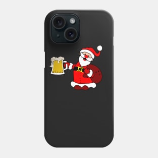 Santa is here with beer Phone Case
