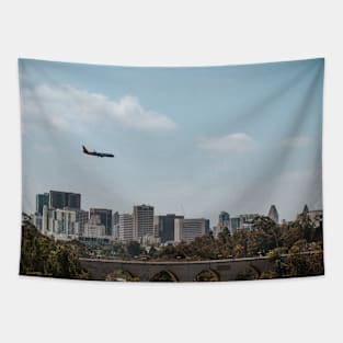 Retro San Diego City Photo V1 Tapestry