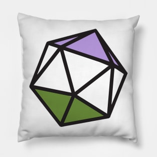 Genderqueer d20 Pillow