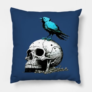The Blue Bird Social Media is Dead to Me, No. 1 on a Dark Background Pillow