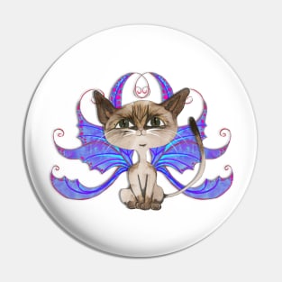 Siamese Fairy kitten Pin