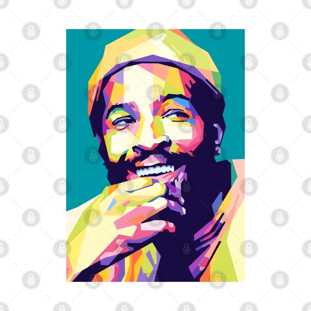 Marvin Gaye Pop Art by Zet Art