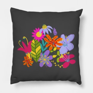 floral maximalism for summer Pillow