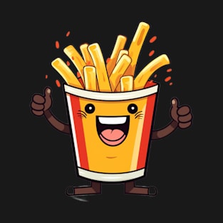 kawaii french fries T-Shirt cute potato food T-Shirt