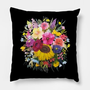 Colorful Flowers Pillow