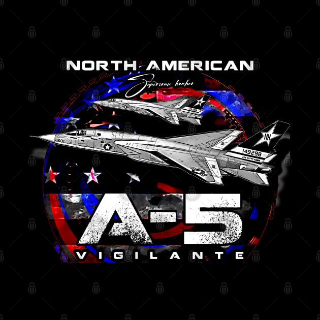 A5 Vigilante Carrier-Based Supersonic Bomber Aircraft by aeroloversclothing