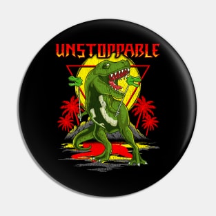 Funny Unstoppable TRex Short Dinosaur Arms Pun Pin