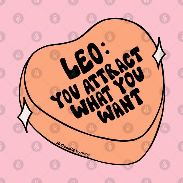 Leo Conversation Heart by Doodle by Meg