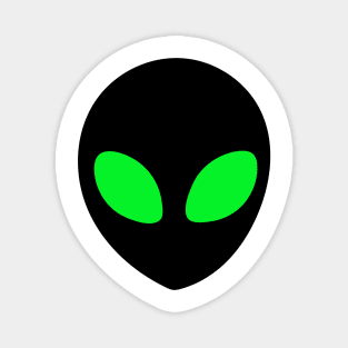 Alien with green eyes design for t-shirts, hoodies, stickers, cases, notebooks, pillows, totes, masks Magnet