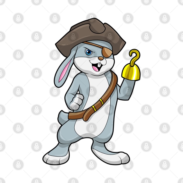 Rabbit as Pirate with Hook hand & Pirate hat by Markus Schnabel