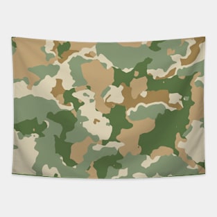 Camo pattern green yellow Tapestry