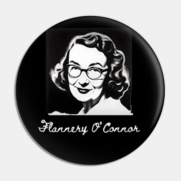 Flannery O'Connor Pin by Desert Owl Designs