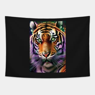 Psychedelic Tiger | Colorful Tiger Art | Astral Tiger Painting | Beautiful Multicolored Tiger Tapestry