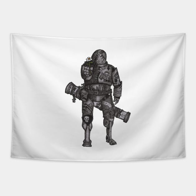 Flower Bot Tapestry by Hominid