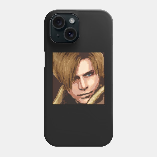 Leon Kennedy Pixel Art Phone Case by AlleenasPixels