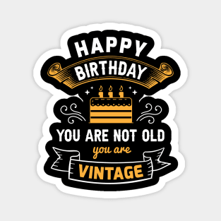 Happy birthday you are not old you are vintage Magnet