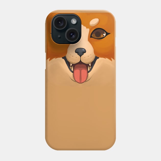 Red Dog face Phone Case by Rothana