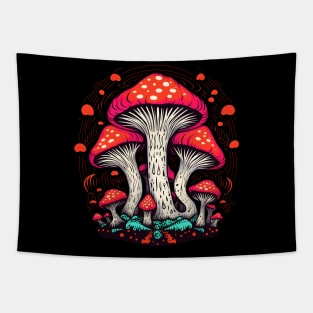 Red Mushrooms Tapestry