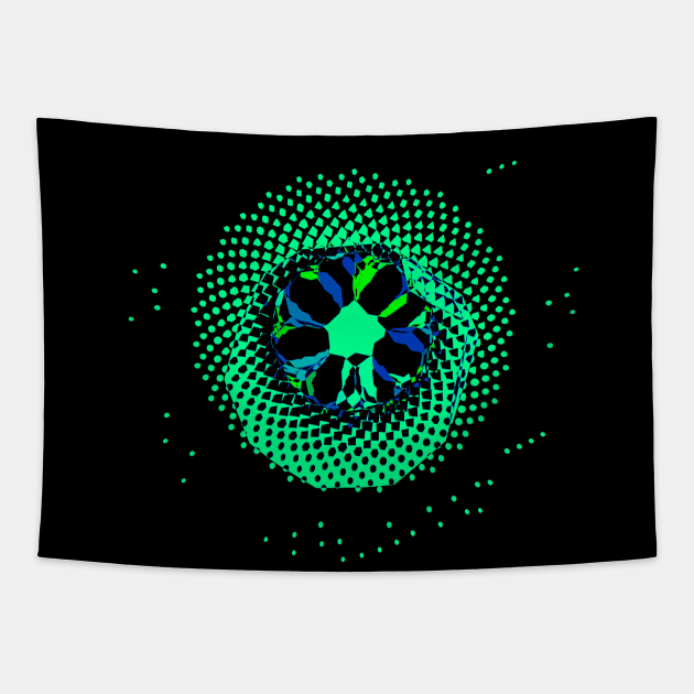 3D Glass Crystal Phyllotaxis Flower Tapestry by quasicrystals