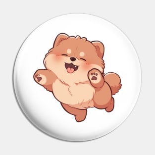 Cute Chow Chow Jumping Pin