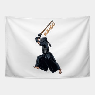 Kendo fighters with shinai - Kendo Tapestry