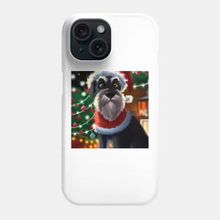 Cute Miniature Schnauzer Drawing Phone Case