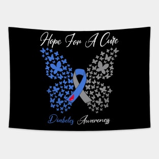 Hope For A Cure Butterfly Gift  diabetes 2 Tapestry