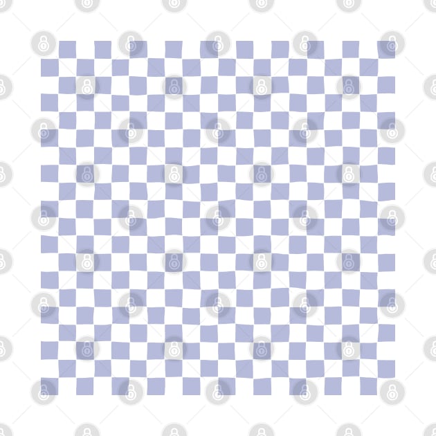 Wonky Checkerboard, White and Lavender by Niemand