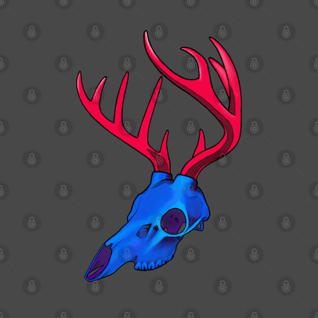 Deer Skull (Bisexual Pride) by theartfulscientist