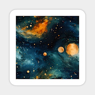 Van Gogh Starry Night Outer Space Pattern 7 Magnet