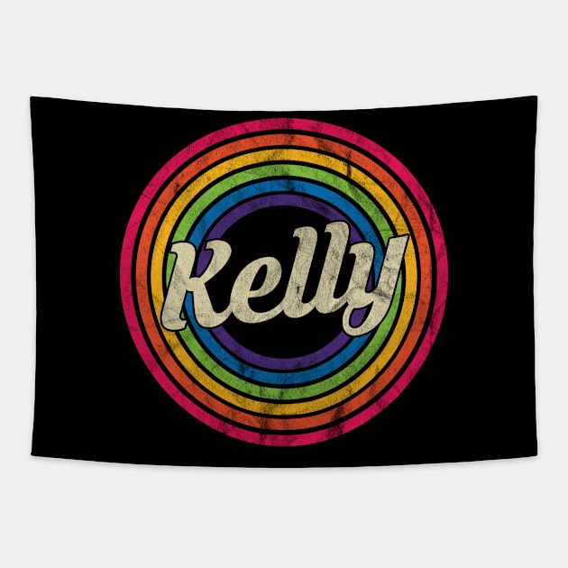 Kelly - Retro Rainbow Faded-Style Tapestry by MaydenArt