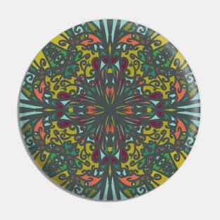 Retro mandala Pin