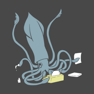 Squid on a Typewriter T-Shirt