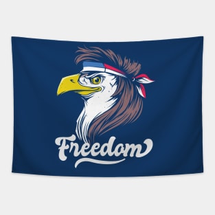Bald Eagle with Mullet // Funny America Freedom 4th of July Tapestry