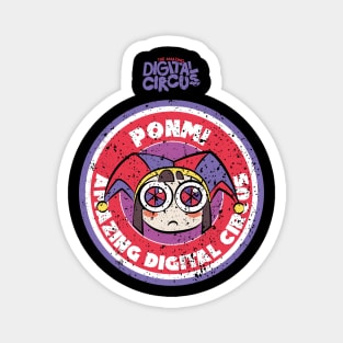 PONMI CIRCLE EMBLEM: THE AMAZING DIGITAL CIRCUS (GRUNGE STYLE) Magnet