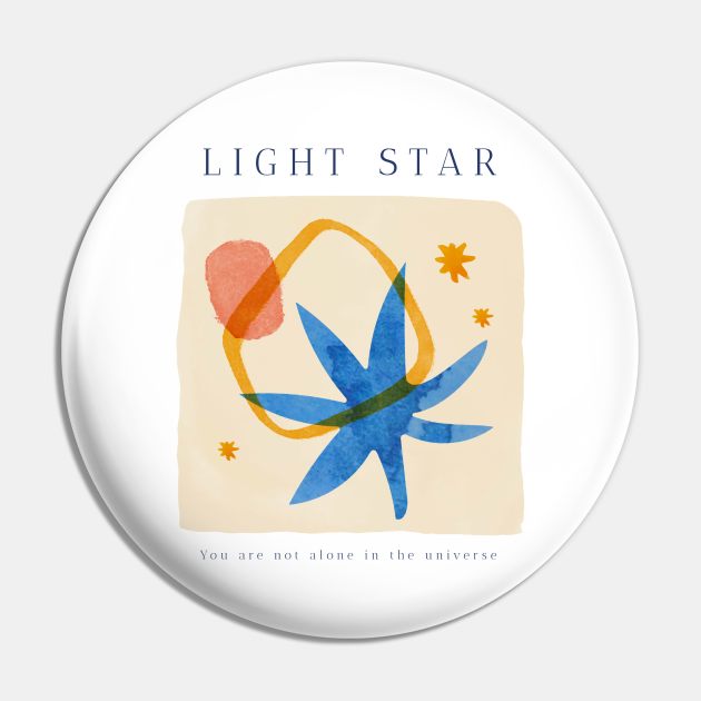 Light Star Matisse Art Style Pin by dailycreativo