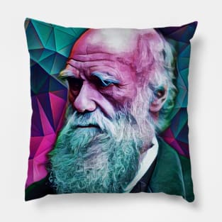 Charles Darwin Portrait | Charles Darwin Artwork 8 Pillow