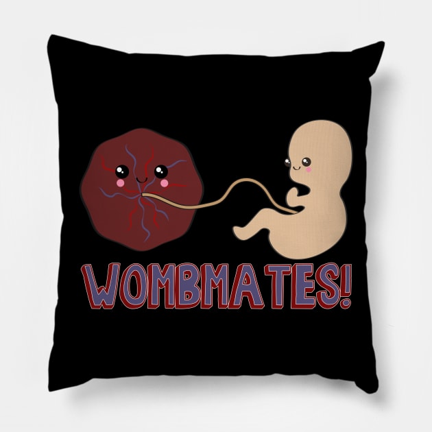 WombMates (Version 2) Pillow by midwifesmarket