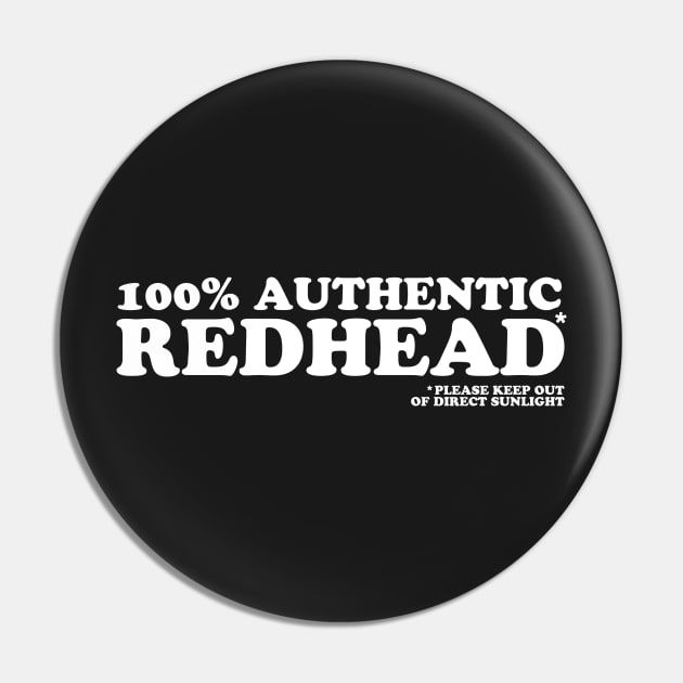 100% Authentic Redhead Pin by thingsandthings