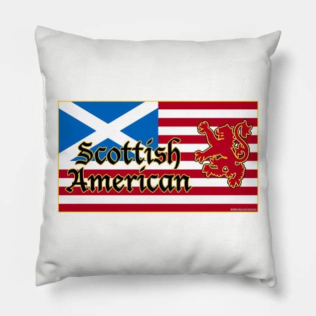 Scottish American Flag Pillow by JEAndersonArt