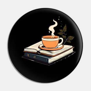 coffee and books Pin