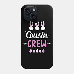 Easter cousin crew with bunnies and pink eggs Phone Case