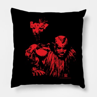 The Boogeyman Crawling Creepy Blood Red Silhouette Pillow