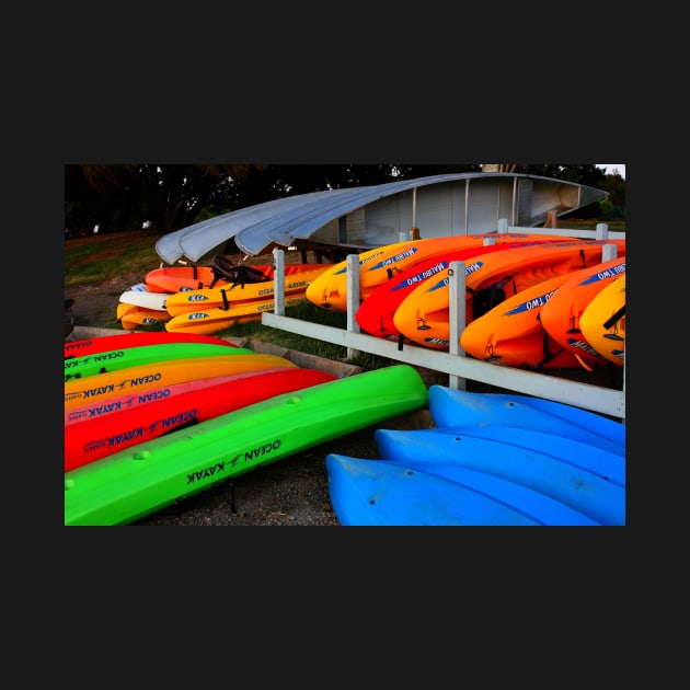 Colorful Kayaks. Shoreline Park, Mountain View, California 2009 by IgorPozdnyakov